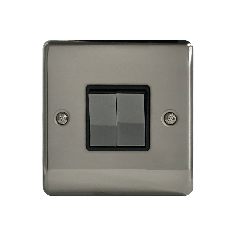 CA Switches & Sockets Black Nickel Black Inserts Thrion